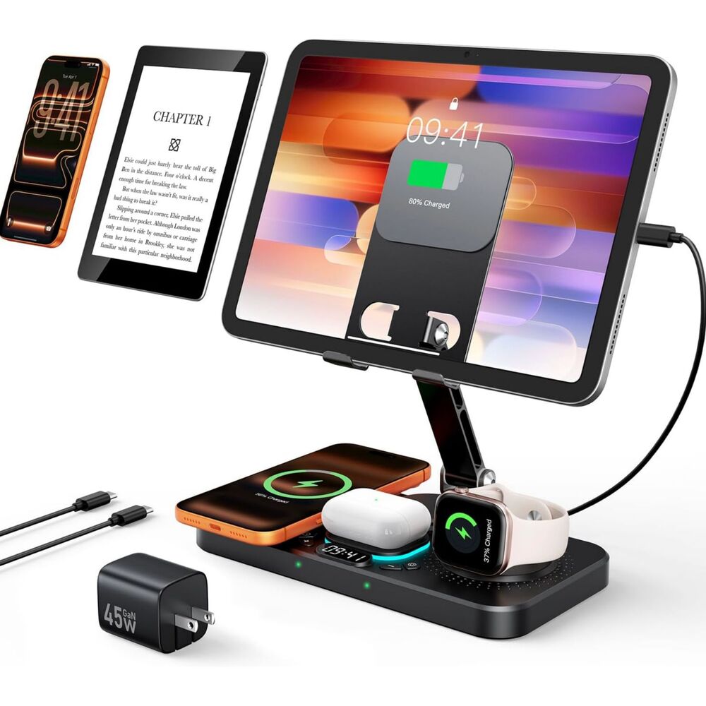 45W 6 in 1 Charging Station for Apple Multiple Devices NEW in Open Box